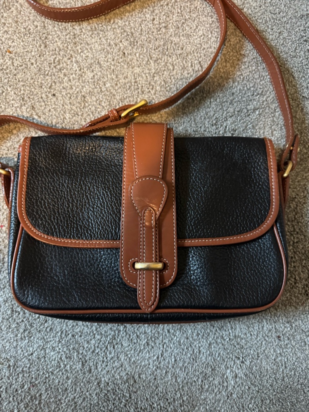 Vintage Dooney & Bourke All-Weather Leather Equestrian Bag | Quiet Luxury - Picture 9 of 10
